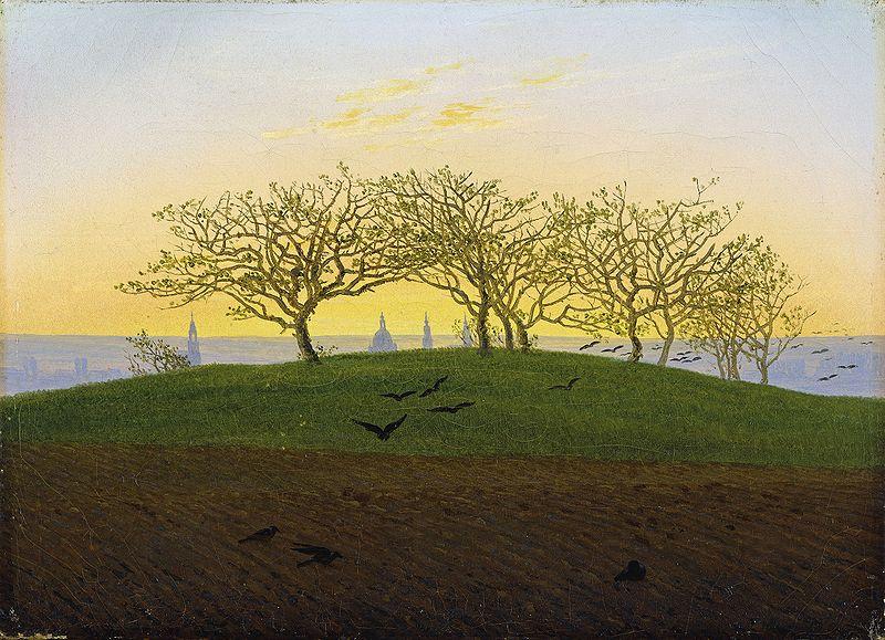 Caspar David Friedrich Hill and Ploughed Field near Dresden Germany oil painting art